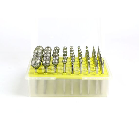 DESIC DIAMOND CARVING BURRS 50 PIECES 1-13MM BALL 120G, 2 DESIC DIAMOND CARVING BURRS 50 PIECES 1-13MM BALL 120G