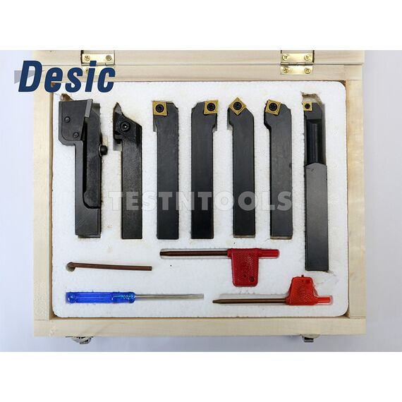 DESIC INDEXABLE TURNING TOOL SET 12MM 7 PIECE, 3 DESIC INDEXABLE TURNING TOOL SET 12MM 7 PIECE
