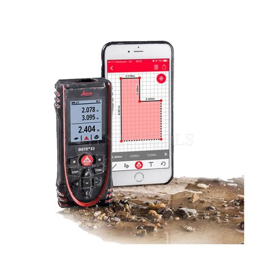 LEICA DISTO X3 LASER DISTANCE METER DUST/WATER/DROP PROOF IP65