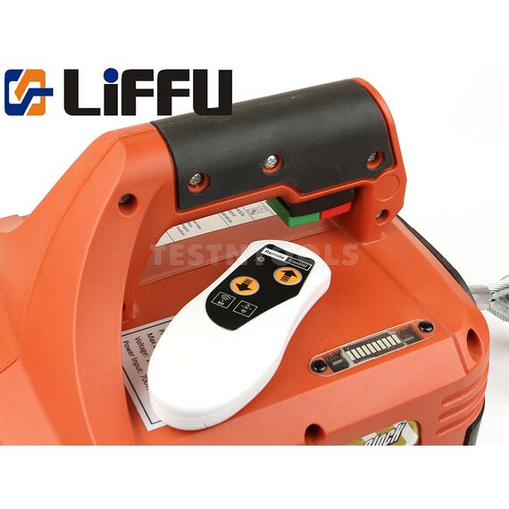LIFFU PORTABLE ELECTRIC HOIST 230V WITH REMOTE 4.6M 450KG