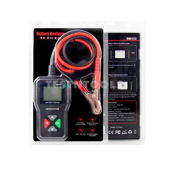 BM550 CAR BATTERY TESTER 6V 12V 24V