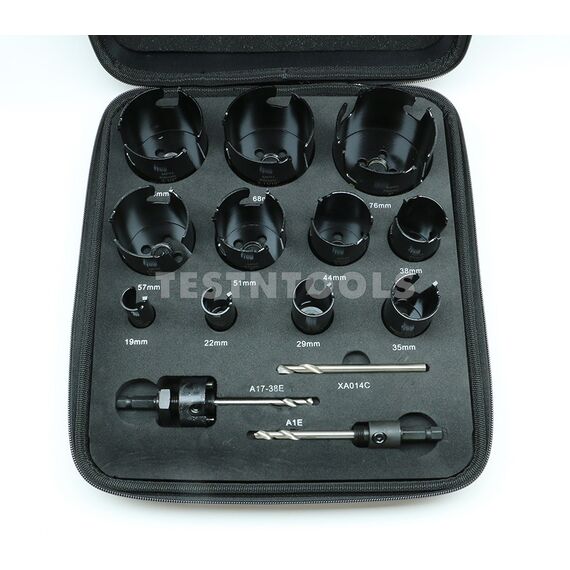 STARRETT MULTI PURPOSE TCT HOLESAW KIT FAST CUTTING 11 PIECE 19-76MM, 4 STARRETT MULTI PURPOSE TCT HOLESAW KIT FAST CUTTING 11 PIECE 19-76MM