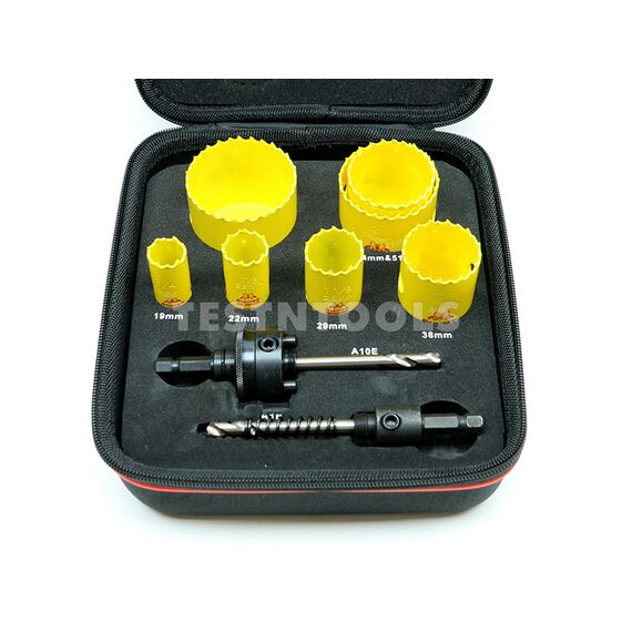 STARRETT PLUMBERS BI-METAL HOLESAW KIT DEEP CUT 7 PIECE 19-57MM