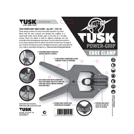 TUSK EDGE CLAMP 75MM 2 PIECE TEC75