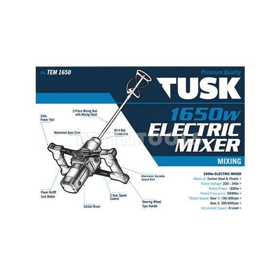 TUSK ELECTRIC MIXER 1650W TEM1650
