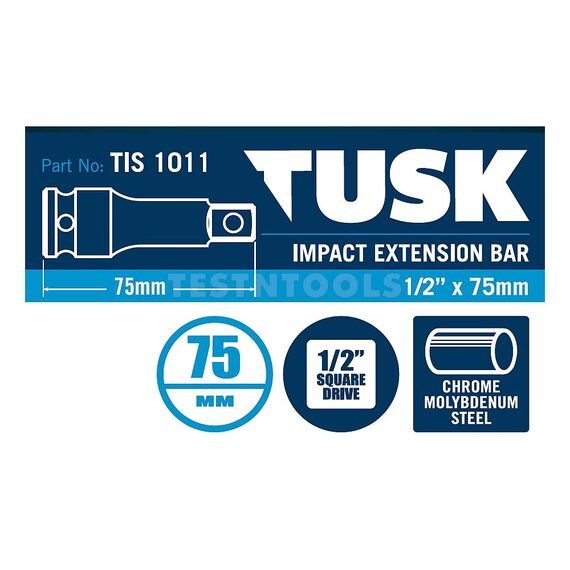 TUSK IMPACT EXTENSION BAR 1/2" DRIVE 75MM TIS1011