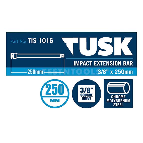 TUSK IMPACT EXTENSION BAR 3/8" DRIVE 250MM TIS1016