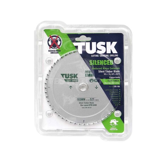 TUSK SILENT TIMBER SAW BLADE 165MM STB165