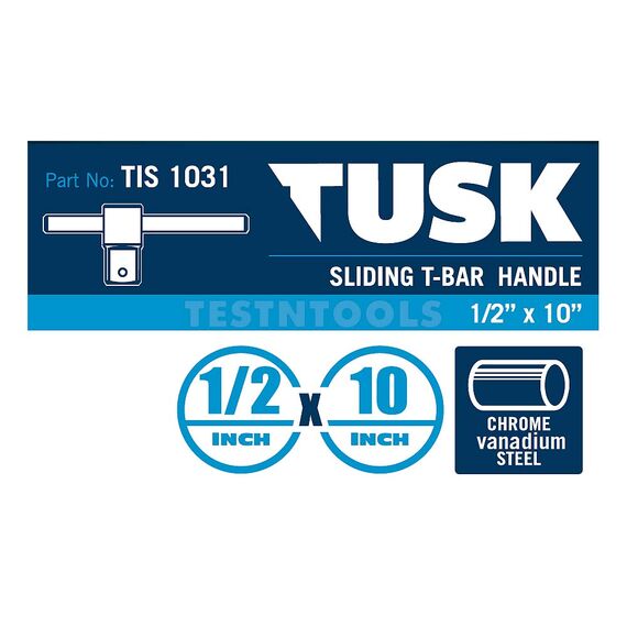 TUSK SLIDING T-BAR HANDLE 1/2" X 10" TIS1031