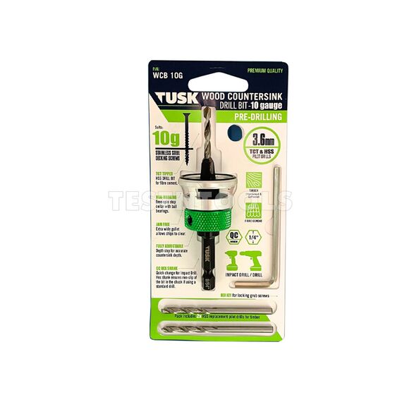 TUSK WOOD COUNTERSINK DRILL BIT 14G WCB14G