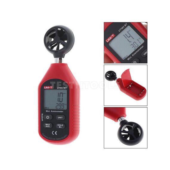 UNI-T DIGITAL MINI ANEMOMETER WIND SPEED METER UT363BT, 2 UNI-T DIGITAL MINI ANEMOMETER WIND SPEED METER UT363BT