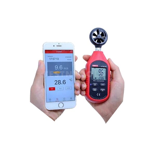 UNI-T DIGITAL MINI ANEMOMETER WIND SPEED METER UT363BT, 4 UNI-T DIGITAL MINI ANEMOMETER WIND SPEED METER UT363BT