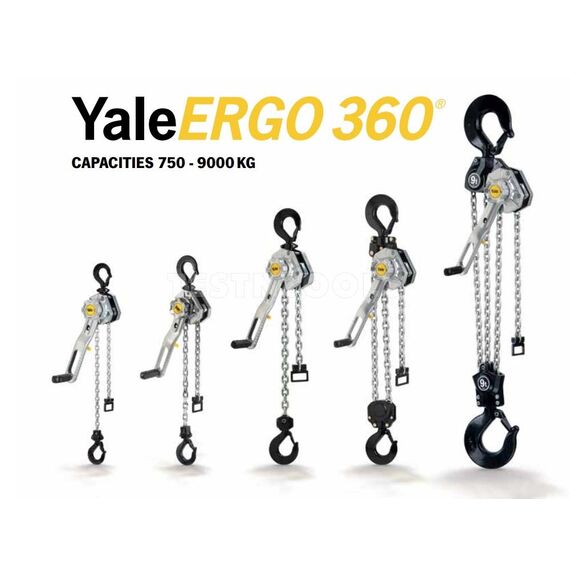 YALE ERGO 360 LEVER HOIST 1.5M 800KG YLB308