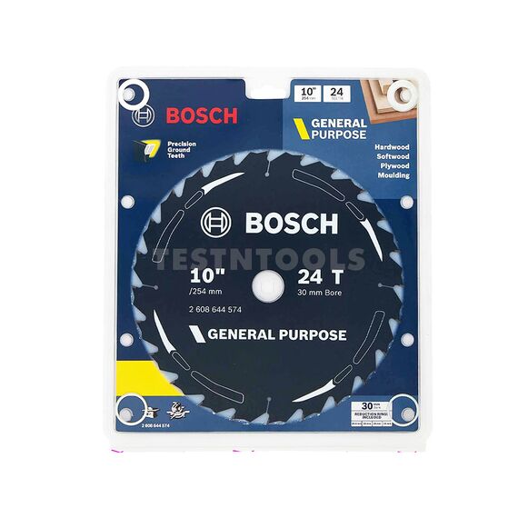 BOSCH CIRCULAR SAW BLADE GP FOR WOOD 254MM 10" 24T 2608644574, 2 BOSCH CIRCULAR SAW BLADE GP FOR WOOD 254MM 10" 24T 2608644574