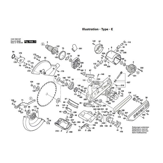 BOSCH GCM12SD SPARE PART NUMBER 136 - SHOULDER SCREW 2610911598