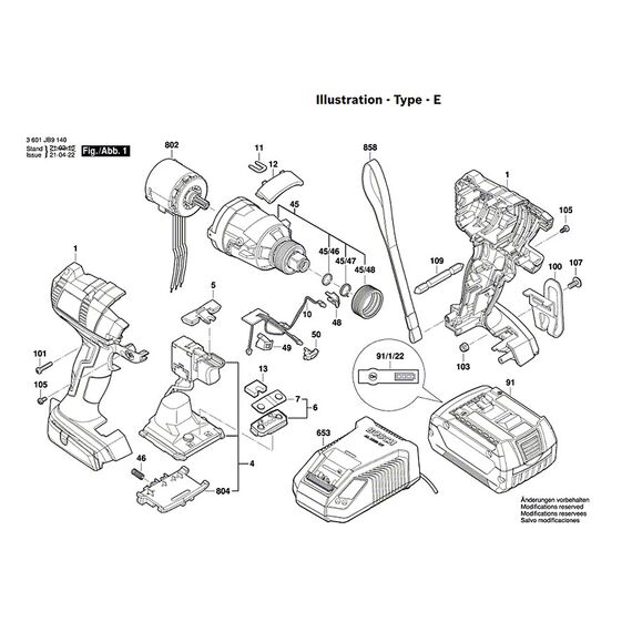 BOSCH GDX18V-EC GDR18V-EC SPARE PART NUMBER 4 - ELECTRONIC MODULE