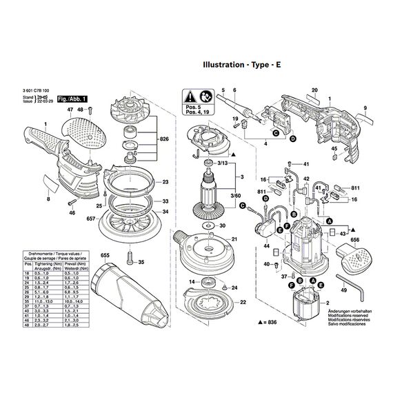 BOSCH GEX125-150AVE SPARE PART NUMBER 826 - FAN