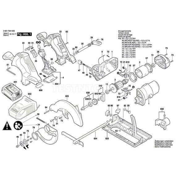 BOSCH GKS18V-LI SPARE PART NUMBER 810 - CARBON BRUSH SET 2610943623