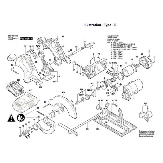 BOSCH GKS18V-LI SPARE PART NUMBER 654 - EDGE GUIDE