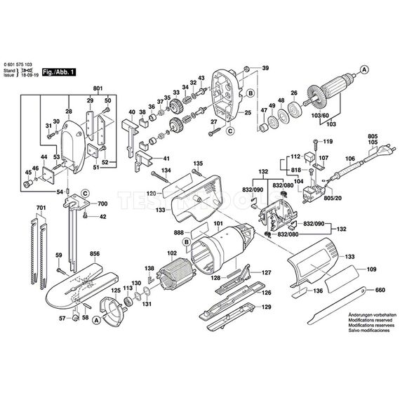 BOSCH GSG300 SPARE PART NUMBER 26 - BALL BEARING 9X24X7 2600905095