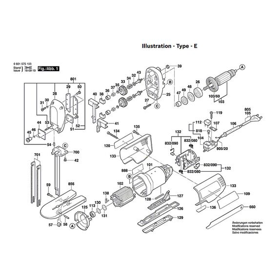 BOSCH GSG300 SPARE PART NUMBER 38 - RETAINING BRACKET