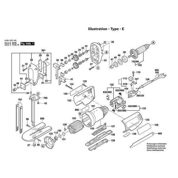 BOSCH GSG300 SPARE PART NUMBER 41 - LIFTING ROD 2602305014