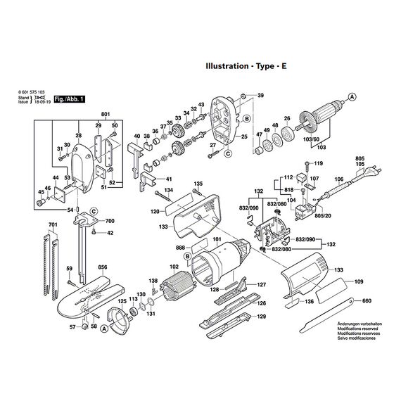 BOSCH GSG300 SPARE PART NUMBER 42 - SOCKET HEAD CAP SCREW