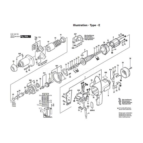 BOSCH GSR1436.7 SPARE PART NUMBER 3 - ARMATURE 240V 2604010630