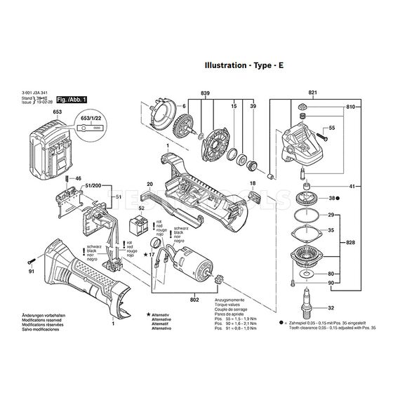 BOSCH GWS18-LI SPARE PART NUMBER 51 - ELECTRONIC MODULE