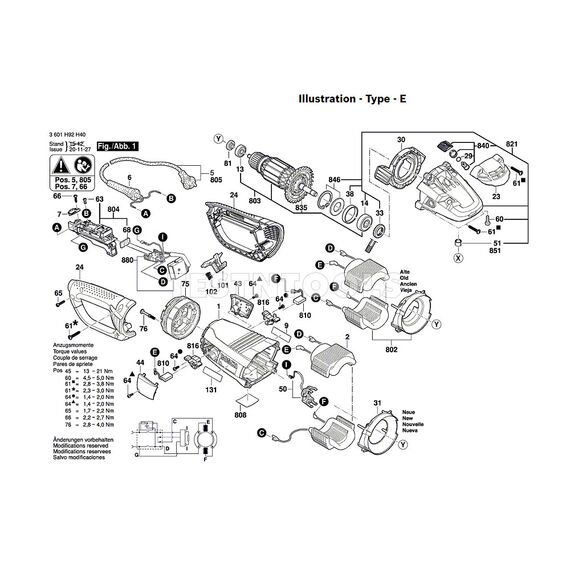 BOSCH GWS24-230LVI SPARE PART NUMBER 101 - CATCH SLIDE 1601990012