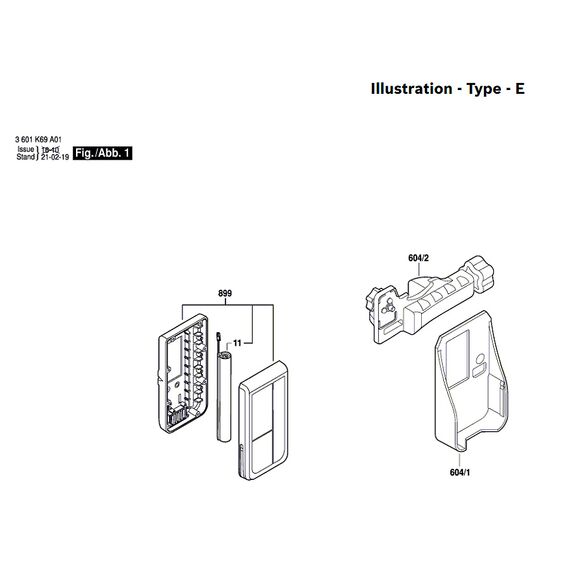BOSCH LR50 SPARE PART NUMBER 604/1 - MOUNTING BRACKET