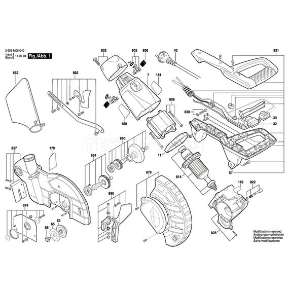 BOSCH PCM1800SD SPARE PART NUMBER 805 - BRUSH HOLDER SET 1619PA1357