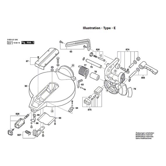 BOSCH PCM1800 SPARE PART NUMBER 87 - CUTTING INSERT