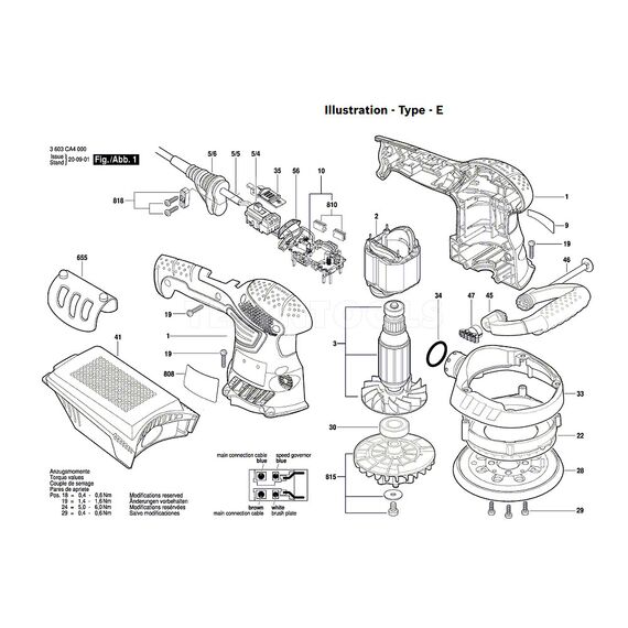BOSCH PEX400AE FOR 3603CA4040 SPARE PART NUMBER 28 - BACKING PAD 125MM