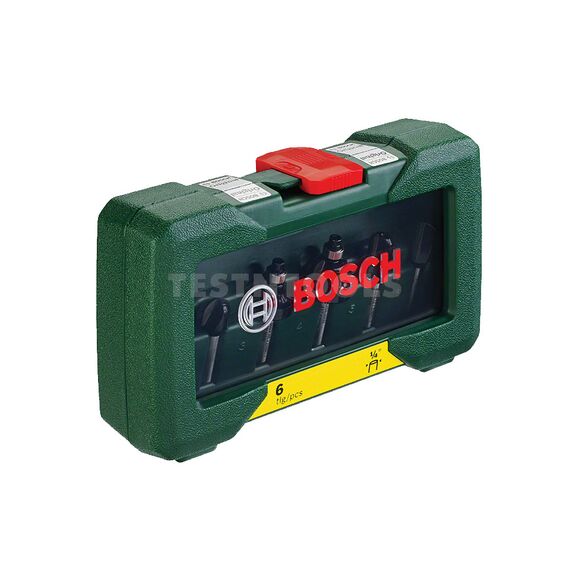 BOSCH ROUTER BIT SET 6 PIECE 1/4" SHANK 2607019462