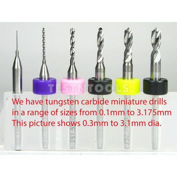 DESIC TUNGSTEN MICRO DRILL BIT 0.6MM, 2 DESIC TUNGSTEN MICRO DRILL BIT 0.6MM