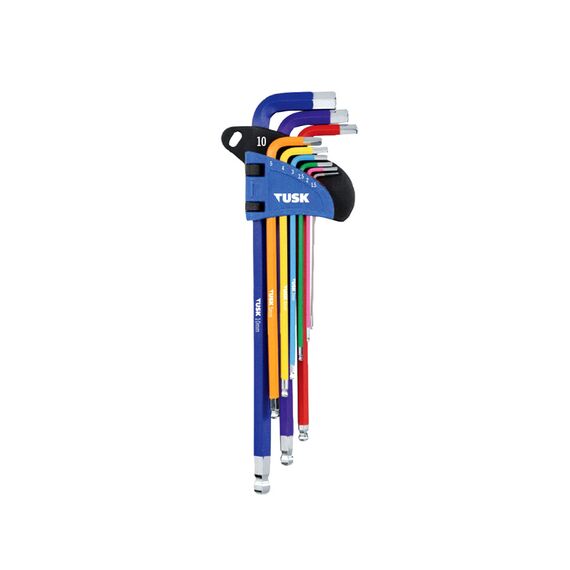 TUSK HEX KEY SET BALL END 9 PIECE METRIC TKS9H