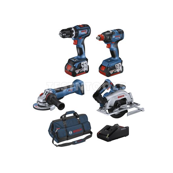 BOSCH 18V 4PC 5.0AH BRUSHLESS COMBO KIT
