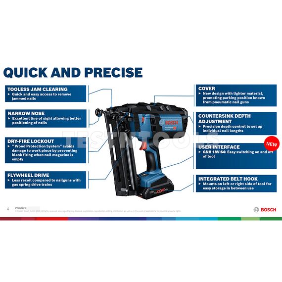 BOSCH 18V FINISHING NAILER TOOL ONLY GNH18V-64