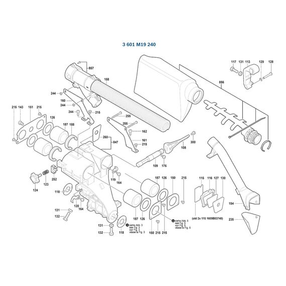 BOSCH GCM8SDE GCM12SDE SPARE PART NUMBER 856 DUST BAG