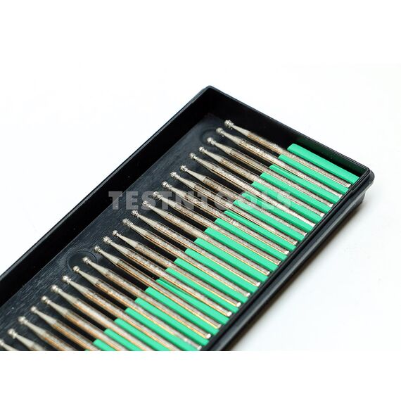 DESIC DIAMOND CARVING BURRS 30 PIECE 2MM BALL 120G 3.2MM SHANK, 2 DESIC DIAMOND CARVING BURRS 30 PIECE 2MM BALL 120G 3.2MM SHANK