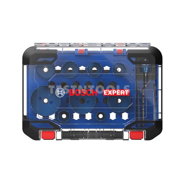 BOSCH CARBIDE HOLE SAW SET EXPERT MULTI MATERIAL 20-76MM 14 PIECE