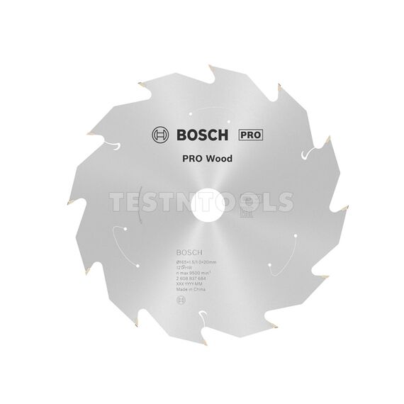 BOSCH CIRCULAR SAW BLADE PRO FOR WOOD 165MM 12T