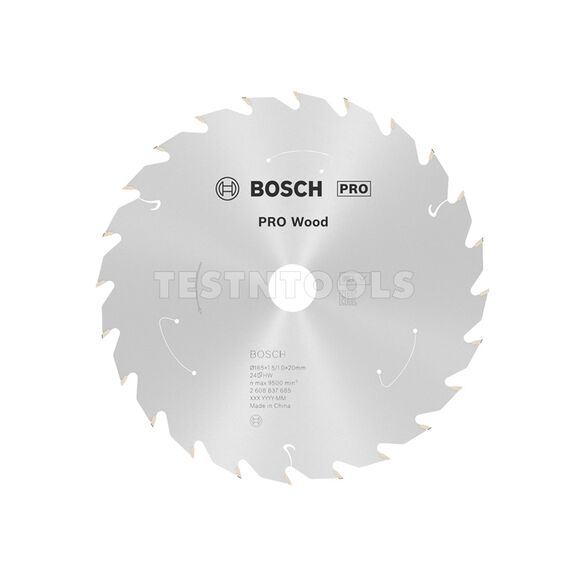 BOSCH CIRCULAR SAW BLADE PRO FOR WOOD 165MM 24T
