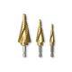 TUSK HSS STEP DRILL BITS SET 12MM - 30MM 3 PIECE QC HEX HSD3H