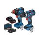 BOSCH 18V 2PC 4.0AH BRUSHLESS COMBO KIT GSB+GDX 0615991FH5, 1 BOSCH 18V 2PC 4.0AH BRUSHLESS COMBO KIT GSB+GDX 0615991FH5