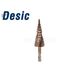 DESIC STEP DRILL SPIRAL FLUTE COBALT COATED 4-22MM, 1 DESIC STEP DRILL SPIRAL FLUTE COBALT COATED 4-22MM