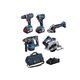 BOSCH 18V 5PC 5.0AH BRUSHLESS COMBO KIT GSB+GDR+GHB+GKS+GWS+2X5 0615A5008W, 1 BOSCH 18V 5PC 5.0AH BRUSHLESS COMBO KIT GSB+GDR+GHB+GKS+GWS+2X5 0615A5008W